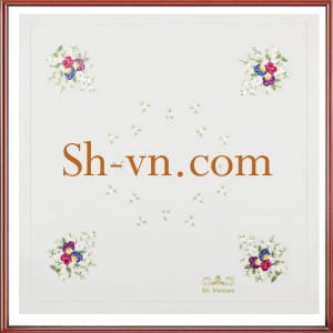 ベトナム刺繍テーブルクロス＝テーブルクロス刺繍408-SHVN 408