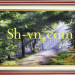 ベトナム刺繍絵画=ベトナムシルク3037-SHVN 3037-60x80cm