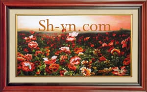 SHVN 2013-125cm x 210cm-لوحاتزهورجميلة = صور التطريز الفيتنامية 2013
