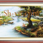SHVN 2022-40x45cm-لوحاتزهورجميلة = صور التطريز الفيتنامية 2022