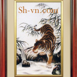SHVN 2078- 80cm x 110cm-لتطريز اليدوي ثمانية خيول = لوحاتفنيةرائعة 2078