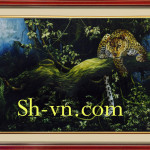 SHVN 2081- 60cmx70cm-لتطريز اليدوي ثمانية خيول = لوحاتفنيةرائعة 2081