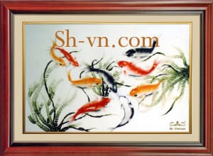 SHVN 2084-60cm x 90cm-لوحاتفنغشوي = لوحاتتطريزيدوي 84