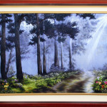SHVN-5030-70cm x 90cm-لوحاتفنيةرائعة = صور التطريز الفيتنامية 5030