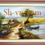 SHVN 7022-40x45cm-مطرزة يدويا المناظر الطبيعية = لوحاتفنيةرائعة 7022