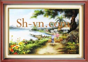 SHVN 7023-40x45cm-صور التطريز الفيتنامية = صور التطريز اليدوي الحرير 7023