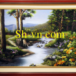 SHVN 7034-60cm x 90cm-مطرزة يدويا المناظر الطبيعية = لوحاتفنيةرائعة 7034