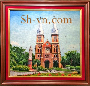 Tranh thêu Sài Gòn 'Nhà thờ Đức Bà' (52)