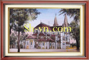 Tranh thêu Sài Gòn 'Nhà thờ Đức Bà' (51)