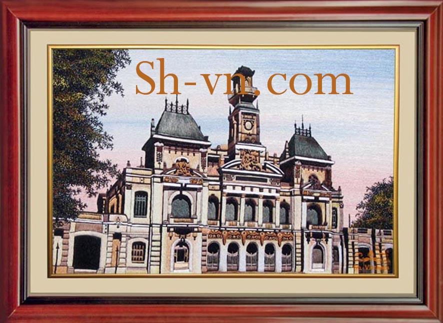 Tranh thêu tay Huế 'UBND thành phố 120' Tranh thêu tay Huế 'UBND thành phố 120'