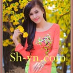 Áo dài lụa thêu hoa 'Mẫu thêu hoa sen 1023'