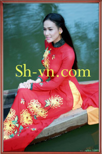 Áo dài thêu đẹp 'Áo dài thêu 201'