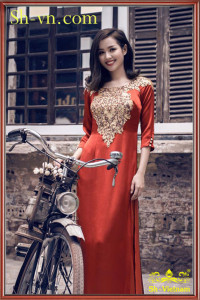 Áo dài thêu đẹp 'Áo dài thêu 221'