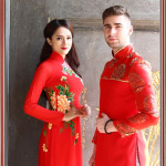 Áo dài thêu hoa 'Mẫu thêu 321'