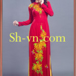 Áo dài thêu tay hoa cúc 'Mẫu thêu hoa 704'