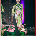 Áo dài thêu tay hoa sen 'Mẫu thêu hoa 1115'