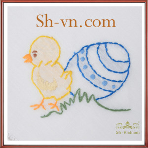 Khăn lụa thêu tay 'Mẫu 219'