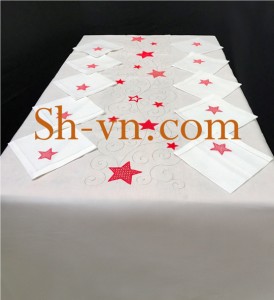 Khăn trải bàn thêu tay 'Mẫu ngôi sao 455'