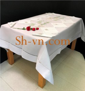Khăn trải bàn thêu tay 'Mẫu trúc vương 444'