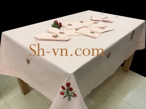 Mẫu thêu khăn trải bàn 'Mẫu thêu hoa Tulip (908)'