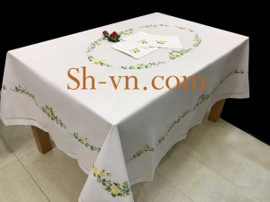 Mẫu thêu khăn trải bàn 'Mẫu thêu hoa Hồng (914)'