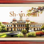 Tranh thêu tay cao cấp Hà Nội 'Tòa nhà UBND TPHCM 4330'