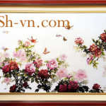 Tranh thêu tay ở bảo lộc Tranh thêu tơ tằm 4419