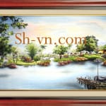 Tranh thêu tay ở bảo lộc 'Tranh thêu tơ tằm 4411'