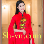Áo dài lụa thêu hoa sen 'Mẫu hoa sen 1225'