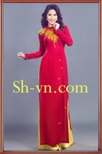 Áo lụa thêu hoa 'Mẫu thêu hoa 961'
