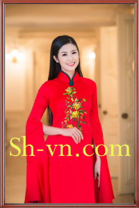 Áo lụa thêu hoa 'Mẫu thêu hoa 963'