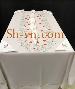 Bộ khăn trải bàn thêu tay 'Mẫu hoa Tulip (419)' Bộ khăn trải bàn thêu tay 'Mẫu hoa Tulip (419)'