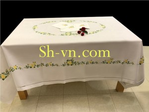Khăn trải bàn hình chữ nhật 'Họa tiết hoa Hồng (789)'