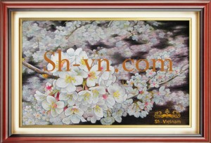 Tranh thêu hoa Đào 'Hoa Đào' (85) Tranh thêu hoa Đào 'Hoa Đào' (85)
