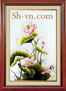 Tranh thêu hoa Sen 'Sen Việt' (56)