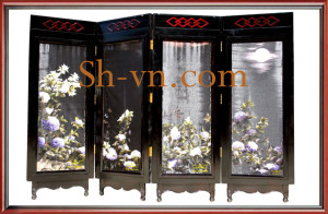 Tranh thêu tay bình phong 'Bộ bình phong hoa cẩm tú cầu 2184'