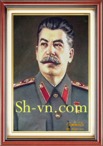 Tranh thêu tay chân dung 'Vị tướng Soviet Stalin in Posters 2527'