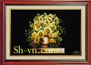 Tranh thêu tay hoa đẹp 'Hoa Hướng Dương' 