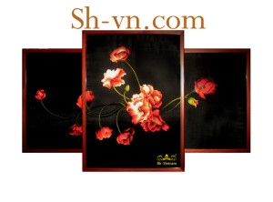 Tranh thêu tay hoa đẹp 'Hoa poppy 1161'