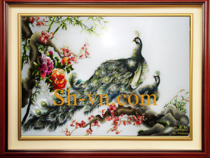 Tranh thêu tay đôi uyên ương 'Sắc xuân 1172'