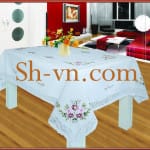 Bộ khăn trải bàn thêu tay 'Mẫu hoa văn khăn thêu 447'