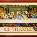 Tranh thêu tay hình phật 'Chúa và 12 Thánh tông đồ'