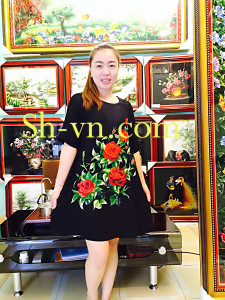 Thời trang thêu tay 'Mẫu thêu hoa hồng 745'