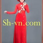 Áo dài lụa thêu hoa sen 'Mẫu thêu hoa 419'