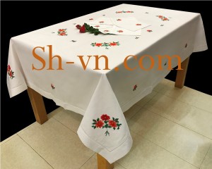 Khăn thêu tay trải bàn 'Họa tiết hoa trạng nguyên 1020'