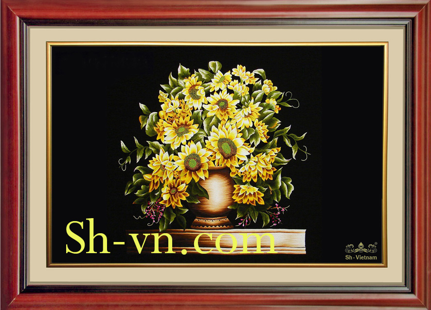 Tranh thêu tay hoa đẹp 'Hoa Hướng Dương (03)'