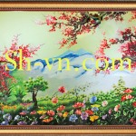 Tranh thêu tay hoa đẹp 'Mùa xuân trở lại 1138'
