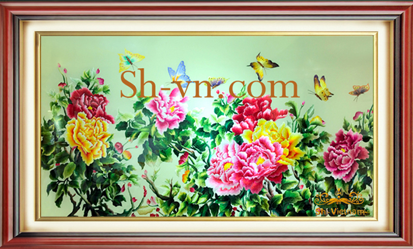 Tranh thêu tay Huế 'Phú quý mãn đường (83)' Tranh thêu tay Huế 'Phú quý mãn đường (83)'