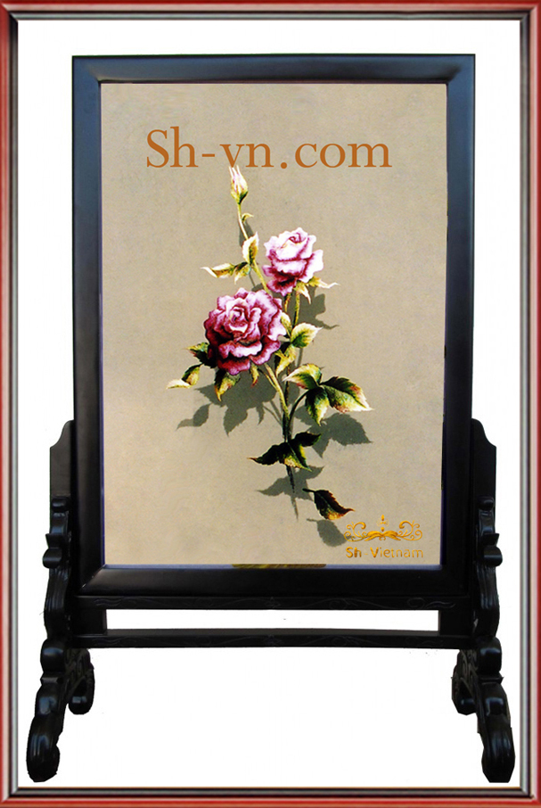 Tranh thêu tay Huế 'Hoa Hồng (89)'