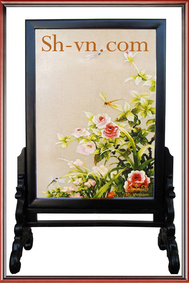 Tranh thêu tay Huế 'Hoa Hồng (90)'